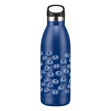 Blueberry patterned thermal water bottle with handle  sticker