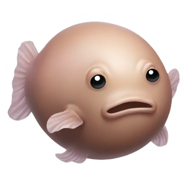 brown inflated blobfish with swirl top sticker