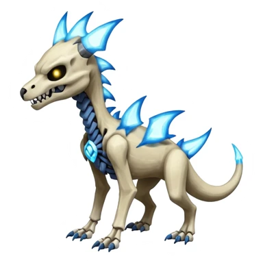 Skeletal Manectric-Marowak-Duskul-Electrike-Fakémon-hybrid-creature (full body)  sticker