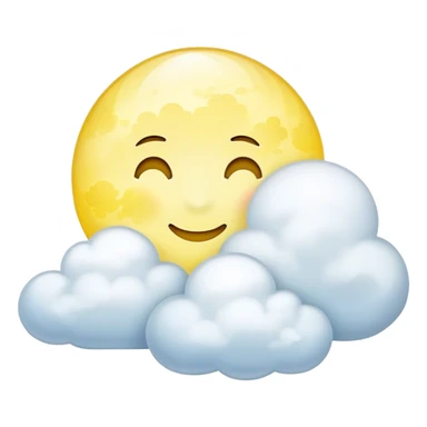 Yellow Moonlight and mini clouds with beautiful finish  sticker