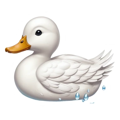 duck swimming sticker