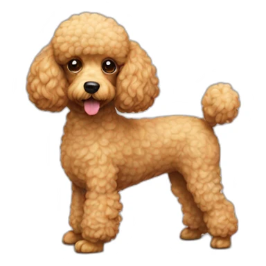 Dog poodle miniature full-height sticker