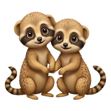 Baby meerkats doing funny activities  sticker