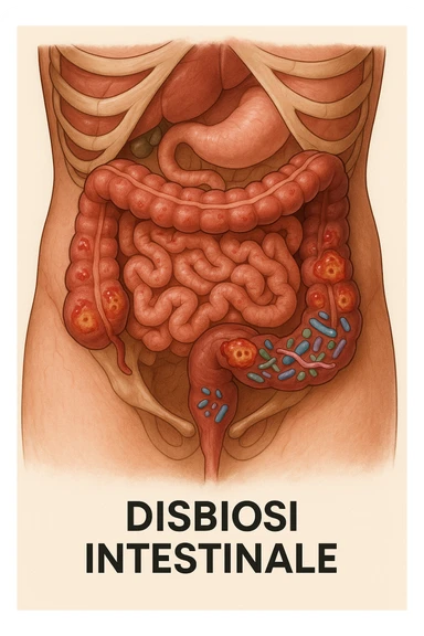 disbiosi intestinale vista anatomicamente sticker