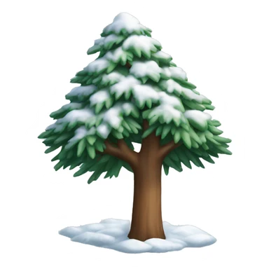Pine tree covered in snow sticker