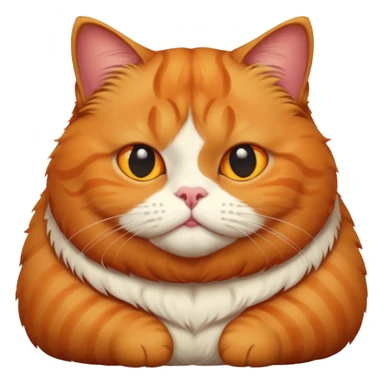 Chat roux obèse sticker