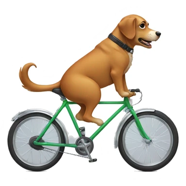 a dog on a bike  sticker