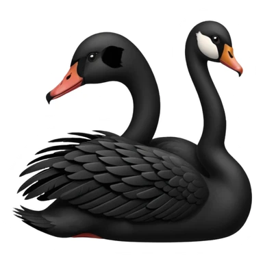 Black swan facing left sticker