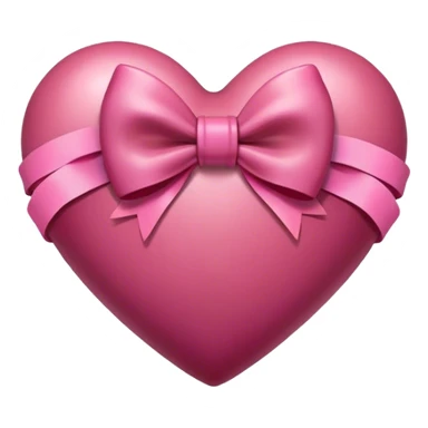 Burgundy heart with a pink bow in the middle sticker