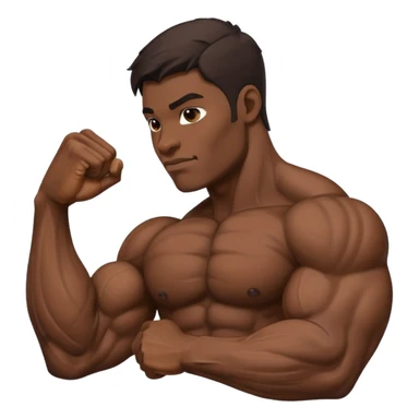 strong and detailed flexed veiny bicep emoji sticker