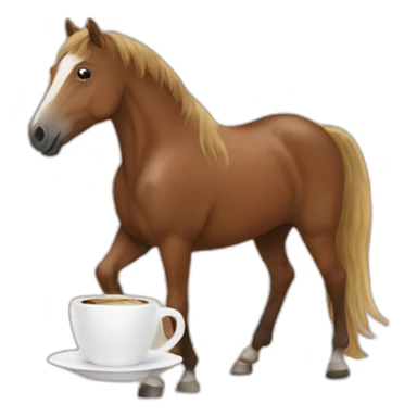 horse with coffee sticker