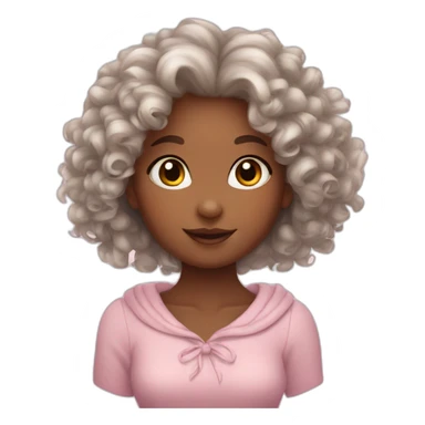 Bunny girl with curly fur sticker