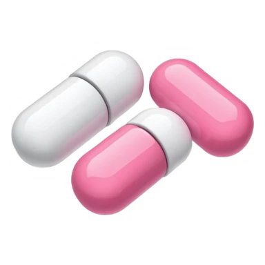 pink and white medications sticker