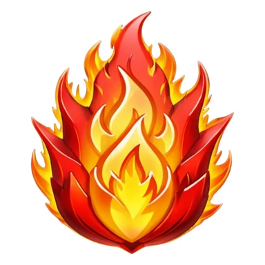 Red flaming crystal with a $ carved into the center of the crystal. sticker