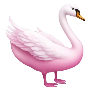 Pink swan sticker