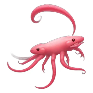 red axolotl tentacles sticker