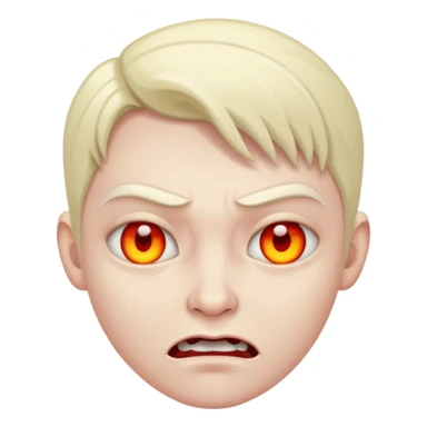 Evil expression sticker
