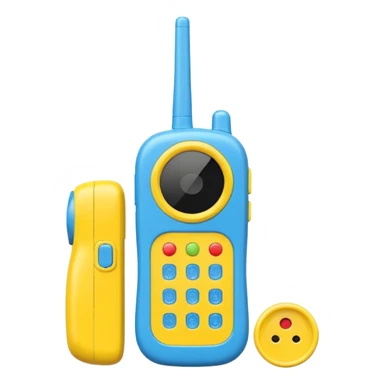 Kid toy walkie talkie with cartoon design sticker