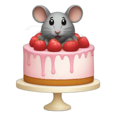 Souris sur un gateau sticker