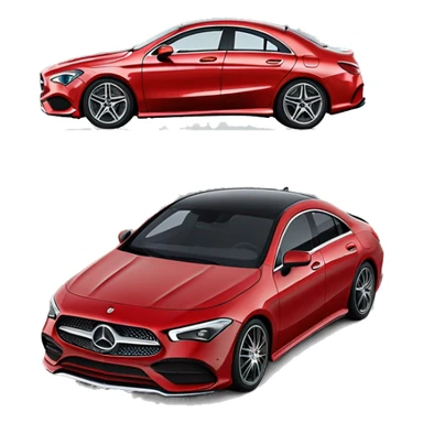 Mercedes cla 2022  красный red  sticker