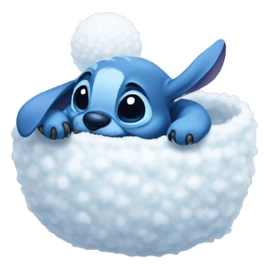Stitch with snowball sticker