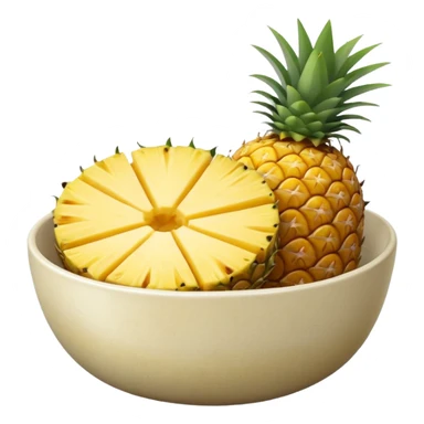Pineapple slice in a bowl  sticker