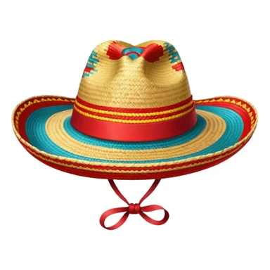 Sombrero de paja con una tira roja en la parte central sin ninguna soporte solo una tira como el de abajo a la derecha sin la flor y sin la tira roja en la parte saliente  sticker