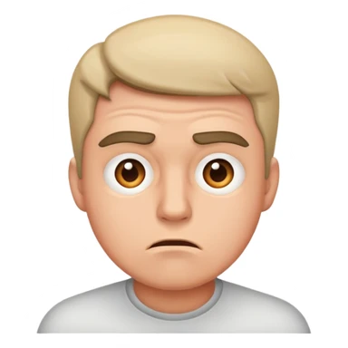 Emoji with a man, but irritated face sticker