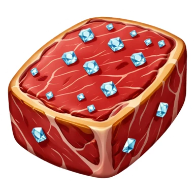 Meat with diamond textur and color sticker