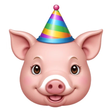pig birthday sticker