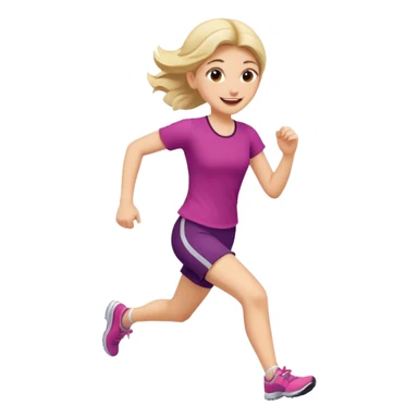 run behind girl sticker