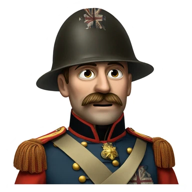 British soldier in the Crimean War blows his nose sticker