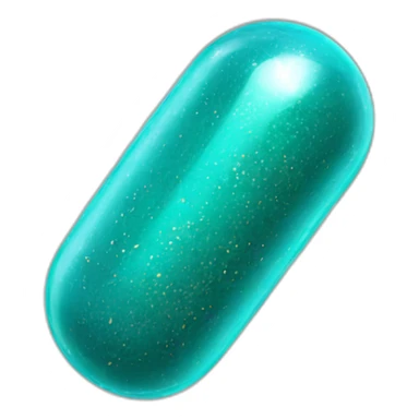 teal medicine capsule, sparkles and texture sticker