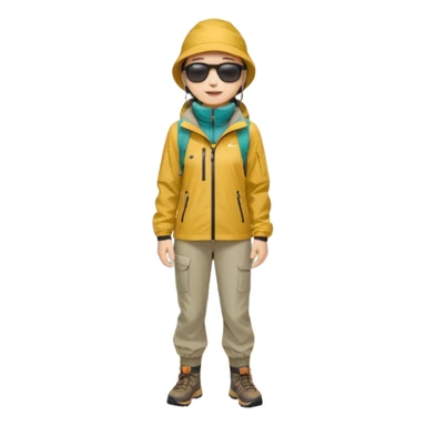 남미 여행에 가는 한국인의 전신을 그려줘! 바로 하이킹 갈 수 있을 정도로 잘 입은!

상체

🧥 방풍·방수 재킷 (고지대·우유니 필수)

👕 얇은 레이어드 2~3벌 (일교차 대비)

하체

👖 편한 바지(청바지 X, 스트레치 추천)

신발

👟 접지력 좋은 운동화 (마추픽추 필수)

🥾 우유니: 방수 신발 or 장화

악세사리

🧣 넥워머·모자 (아침/저녁 체감 -5~10도)

🕶️ 선글라스 (우유니·사막지역 눈부심 강함)
 sticker