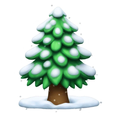 Christmas tree with snow sticker