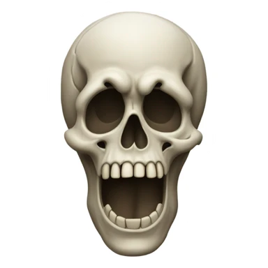 Skull emoji but it’s squished down sticker