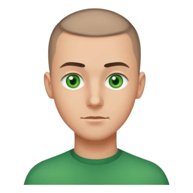 man with buzzcut sticker