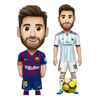 Messi with réal Madrid sticker