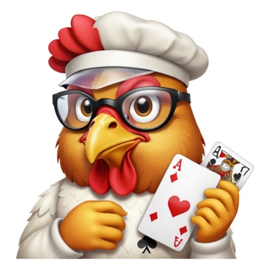 chicken gambling sticker