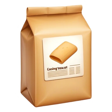 a package of cooking yeast sticker