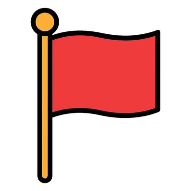 A flag, lineal color icon, black outlines sticker