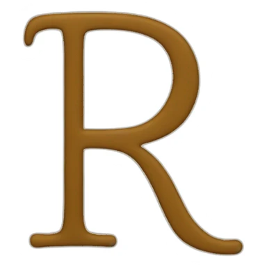 Backedham with the letter r stamped sticker