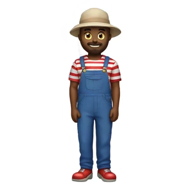 extremely patriotic man wearing american flag overalls, fireworks,  sticker