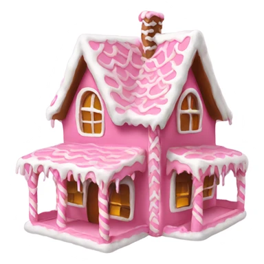pink gingerbread house sticker