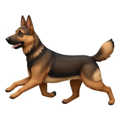german shepherd running sticker