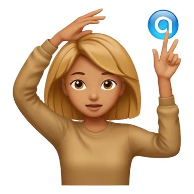 A girl dabbing sticker