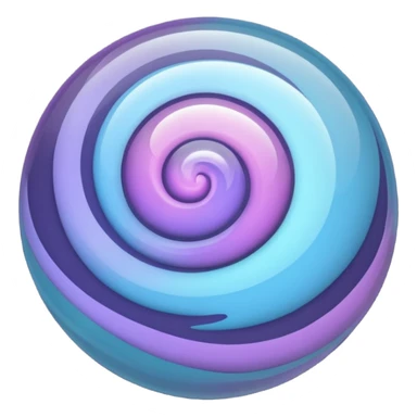 Create a glass orb or sphere with swirling colors that convey a magical and special feeling. Use soft, muted purples and blues, avoiding bright or neon tones, to create a calm and harmonious look. Keep it visually ap
 sticker