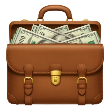 money filled briefcase sticker