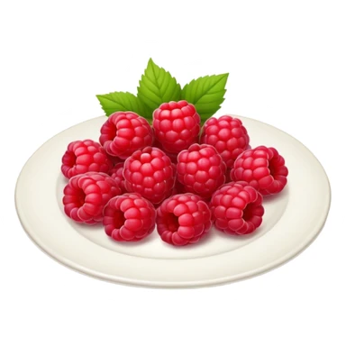 plate with raspberries sticker
