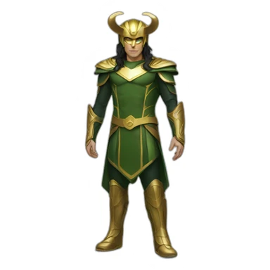 Loki full body with golden helmet  sticker